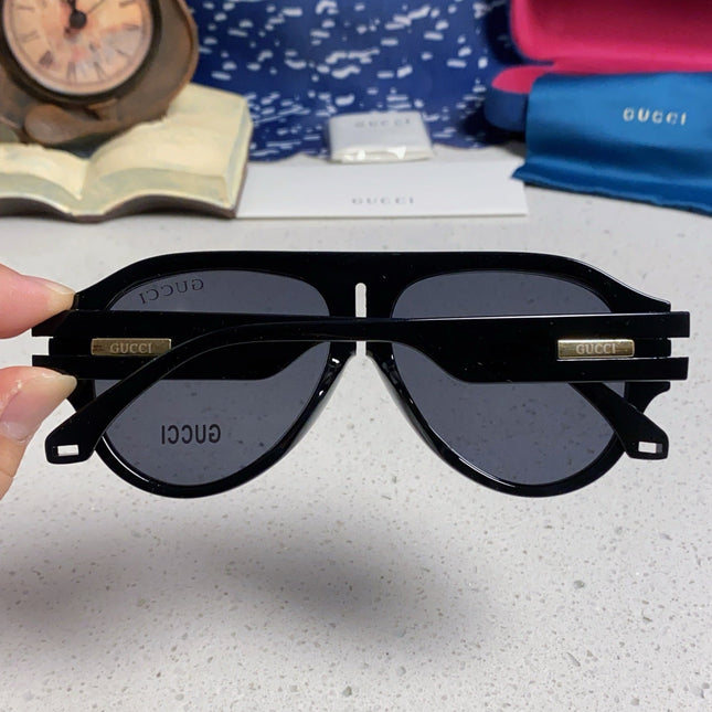 AVIATOR FRAME SUNGLASSES 575853 IN BLACK ACETATE