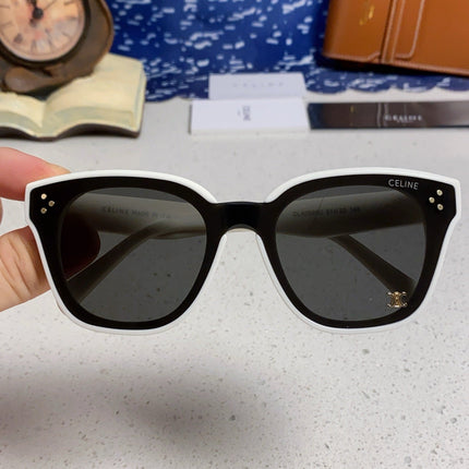 SQUARE SUNGLASS 575842 IN WHITE ACETATE