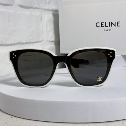 SQUARE SUNGLASS 575842 IN WHITE ACETATE