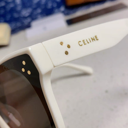 SQUARE SUNGLASS 575842 IN WHITE ACETATE