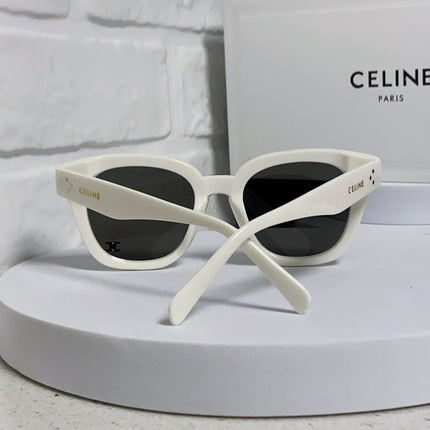 SQUARE SUNGLASS 575842 IN WHITE ACETATE
