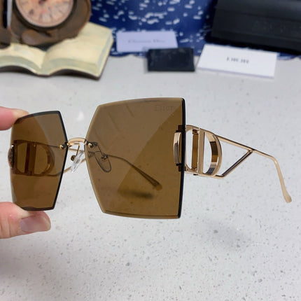 30MONTAIGNE S7U SUNGLASS 578108 IN GOLD METAL BROWN LENSES