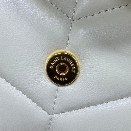 PUFFER TOY 23 IN WHITE LAMBSKIN GOLD HARDWARE