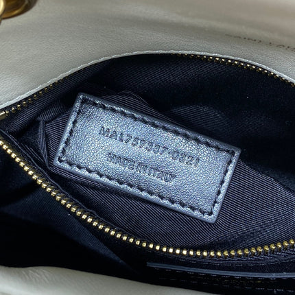 PUFFER TOY 23 IN WHITE LAMBSKIN GOLD HARDWARE