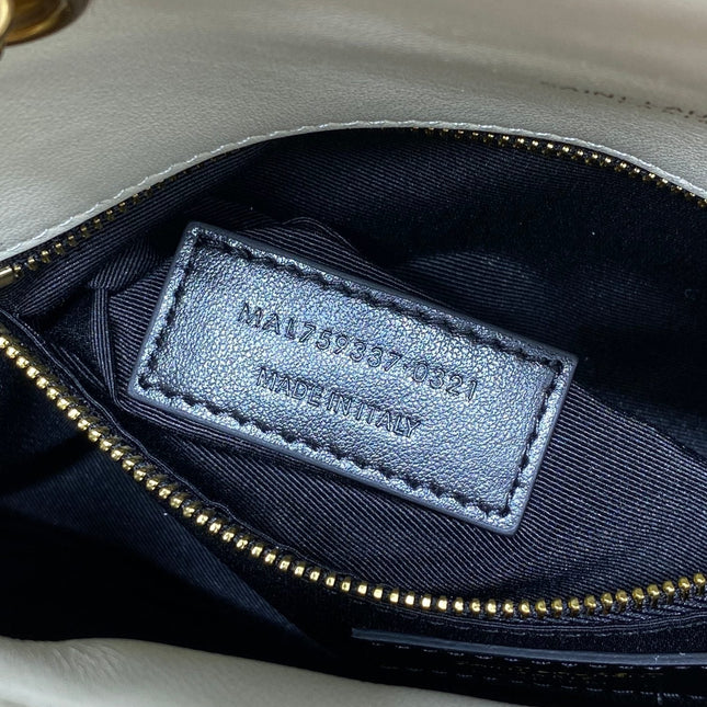 PUFFER TOY 23 IN WHITE LAMBSKIN GOLD HARDWARE