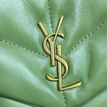 PUFFER TOY 23 IN FERN GREEN LAMBSKIN GOLD HARDWARE