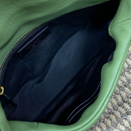 PUFFER TOY 23 IN FERN GREEN LAMBSKIN GOLD HARDWARE