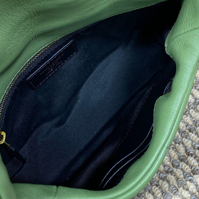 PUFFER TOY 23 IN FERN GREEN LAMBSKIN GOLD HARDWARE