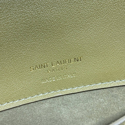 LE 37 SMALL BUCKET BAG 20 IN HUNTER GREEN SUEDE GOLD HARDWARE