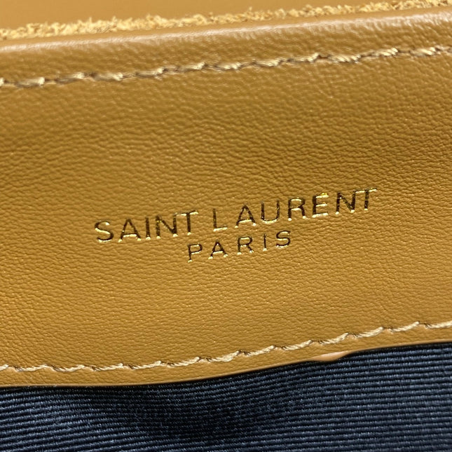 LOULOU SMALL 25 IN PEANUT BROWN SUEDE COPPER HARDWARE
