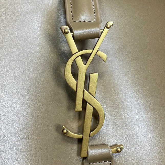 LE 37 MEDIUM BUCKET BAG 25 IN CEDAR BROWN CALFSKIN GOLD HARDWARE