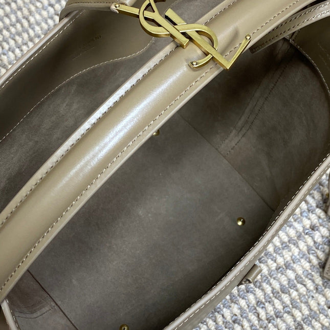 LE 37 MEDIUM BUCKET BAG 25 IN CEDAR BROWN CALFSKIN GOLD HARDWARE