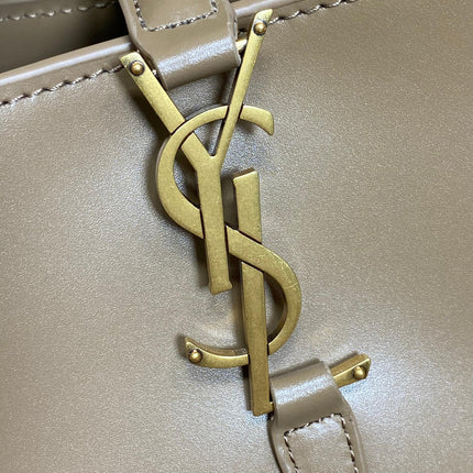 LE 37 SMALL BUCKET BAG 20 IN CEDAR BROWN CALFSKIN GOLD HARDWARE
