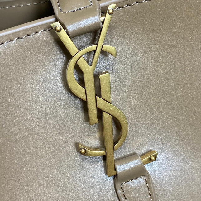LE 37 SMALL BUCKET BAG 20 IN CEDAR BROWN CALFSKIN GOLD HARDWARE