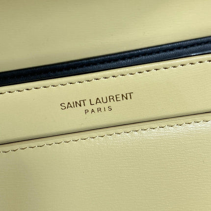 SOLFERINO SMALL SATCHEL 19 IN CANARY YELLOW CALFSKIN GOLD HARDWARE