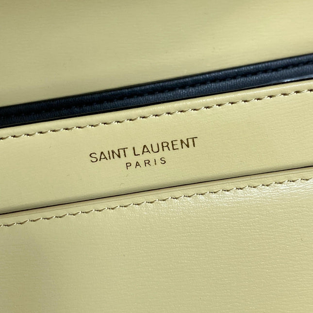 SOLFERINO SMALL SATCHEL 19 IN CANARY YELLOW CALFSKIN GOLD HARDWARE
