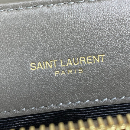 LOULOU SMALL 25 SHOULDER BAG IN DARK GREEN LAMBSKIN GOLD HARDWARE