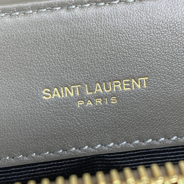 LOULOU SMALL 25 SHOULDER BAG IN DARK GREEN LAMBSKIN GOLD HARDWARE