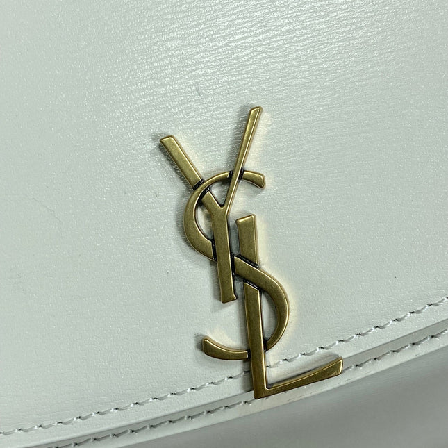 VOLTAIRE TOP HANDLE IN BOX 21 IN WHITE CALFSKIN GOLD HARDWARE