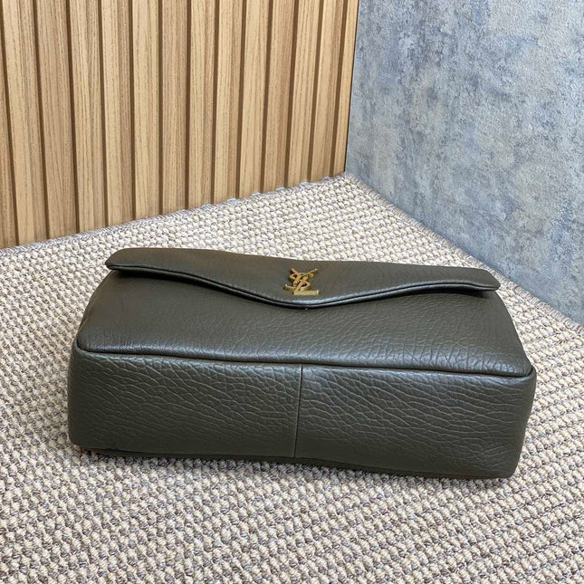 CALYPSO 36 CHAIN BAG IN DARK GREEN LAMBSKIN