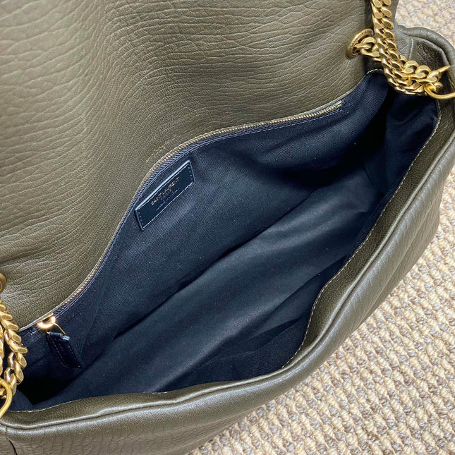 CALYPSO 36 CHAIN BAG IN DARK GREEN LAMBSKIN