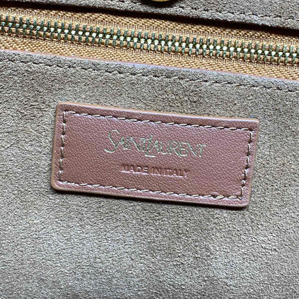 Y TOTE BAG 39 IN TAWNY BROWN MIX WHITE CALFSKIN