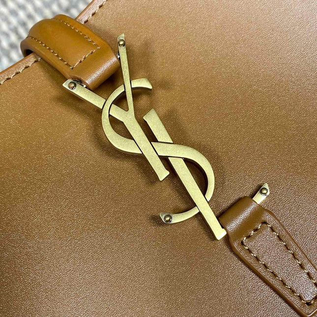 LE 37 MEDIUM BUCKET BAG 25 IN TORTILLA BROWN CALFSKIN GOLD HARDWARE