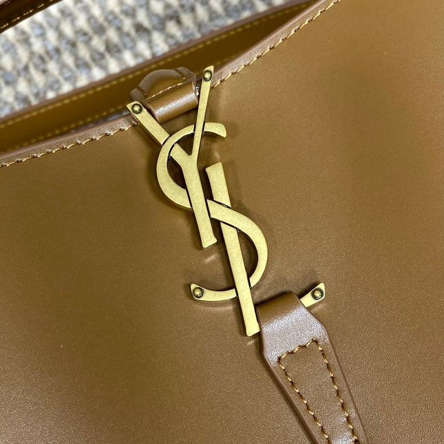 LE 37 SMALL BUCKET BAG 20 IN TORTILLA BROWN CALFSKIN GOLD HARDWARE