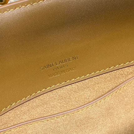 LE 37 SMALL BUCKET BAG 20 IN TORTILLA BROWN CALFSKIN GOLD HARDWARE