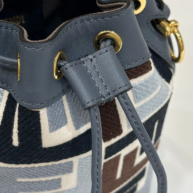 MON TRESOR 18 IN COLORFUL CANVAS WITH FF MOTIF EMBROIDERED