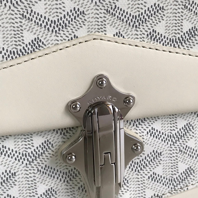 DUCHESSE MARIE-CAROLINE BAG 25 IN WHITE GOYARDINE CANVAS AND SMOOTH CALFSKIN