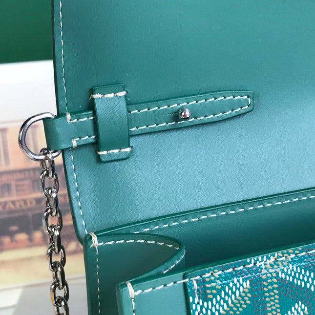 DUCHESSE MARIE-CAROLINE BAG 25 IN GREEN GOYARDINE CANVAS AND SMOOTH CALFSKIN