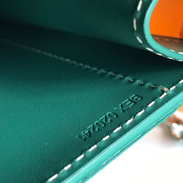 DUCHESSE MARIE-CAROLINE BAG 25 IN GREEN GOYARDINE CANVAS AND SMOOTH CALFSKIN