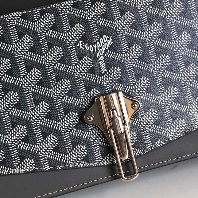 DUCHESSE MARIE-CAROLINE BAG 25 IN GRAY GOYARDINE CANVAS AND SMOOTH CALFSKIN