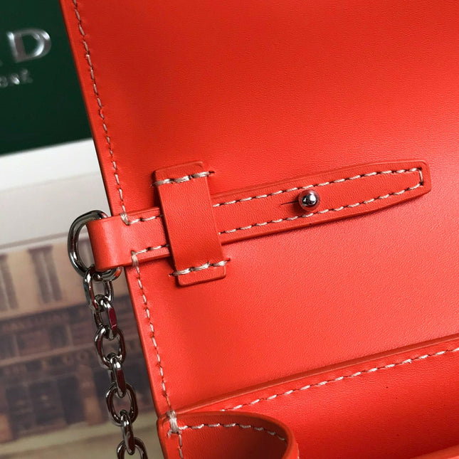DUCHESSE MARIE-CAROLINE BAG 25 IN ORANGE GOYARDINE CANVAS AND SMOOTH CALFSKIN