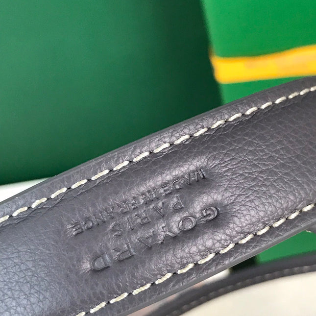 SMALL BELHARRA 24 IN GRAY GOYARDINE CANVAS AND LAMBSKIN