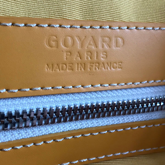 BOSTON 50 BAG IN YELLOW GOYARDINE CANVAS AND CALFSKIN TRIM