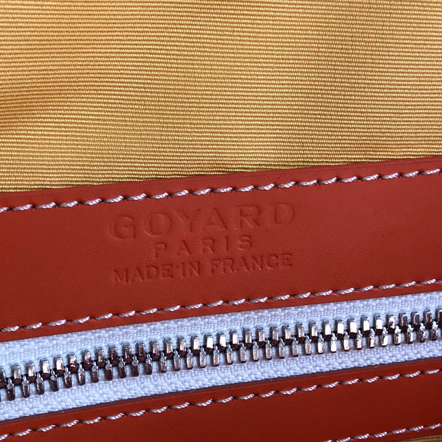 BOSTON 50 BAG IN ORANGE GOYARDINE CANVAS AND CALFSKIN TRIM