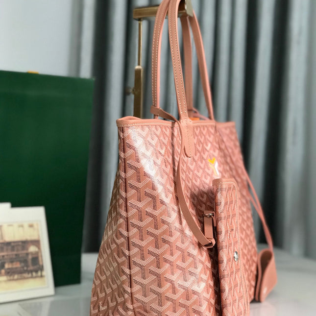 SAINT LOUIS PM 34 IN MANHATTAN PINK GOYARDINE CANVAS AND CALFSKIN