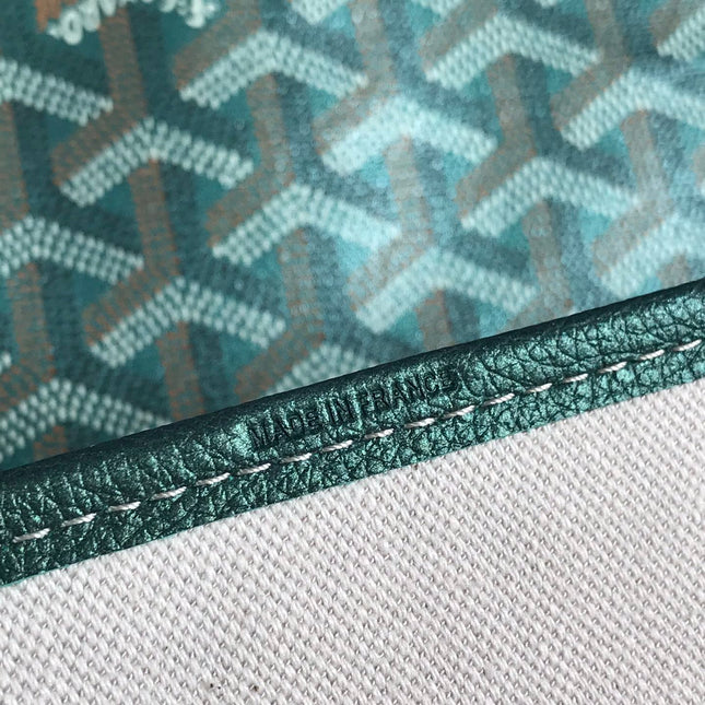 SAINT LOUIS PM 34 IN GREEN GOYARDINE CANVAS AND CALFSKIN