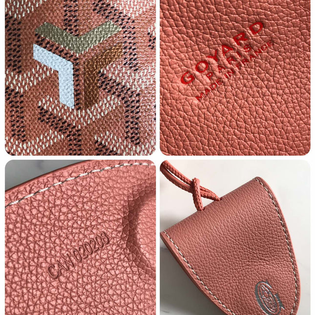 ANJOU MINI BAG 20 IN MANHATTAN PINK  CALFSKIN AND GOYARDINE CANVAS