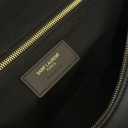 LIYA 31 BLACK CALFSKIN VINTAGE TRAVEL BAG