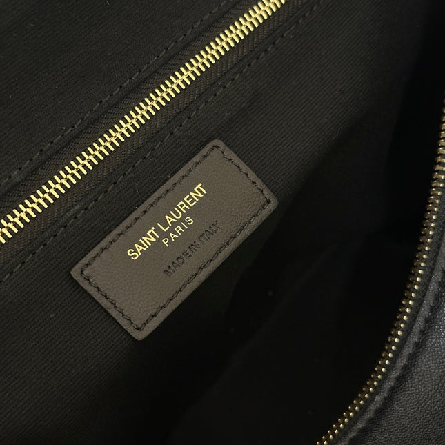 LIYA 31 BLACK CALFSKIN VINTAGE TRAVEL BAG