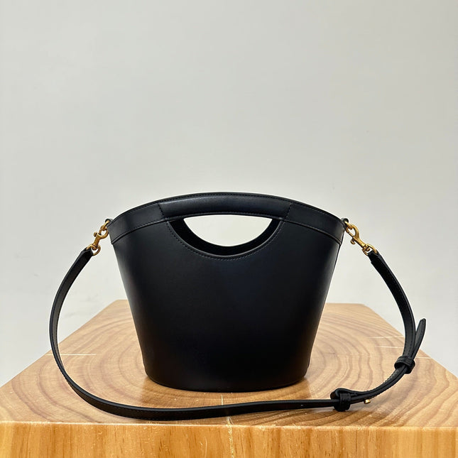 MINI 29 BLACK SOLF CALFSKIN BASKET BAG