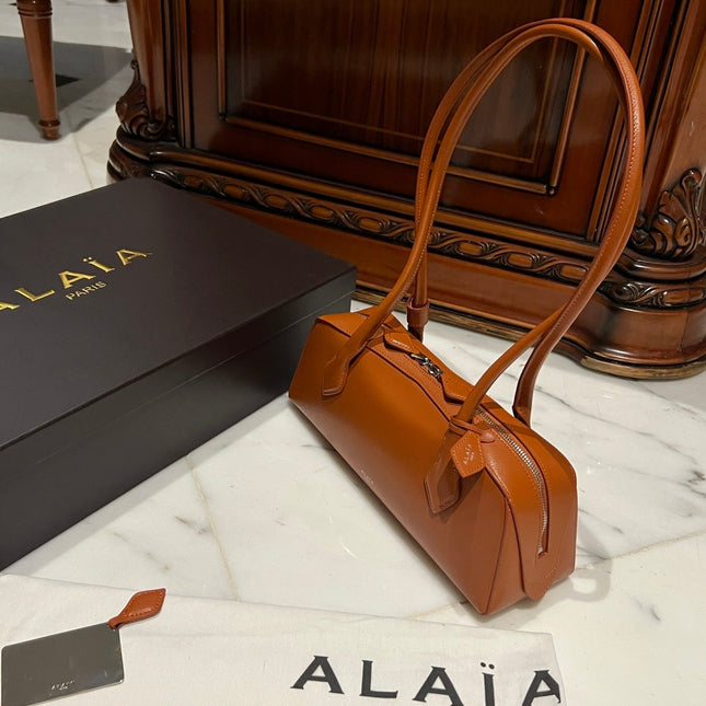 LE TECKEL MEDIUM BAG 33 IN BRONZE ORANGE GOATSKIN