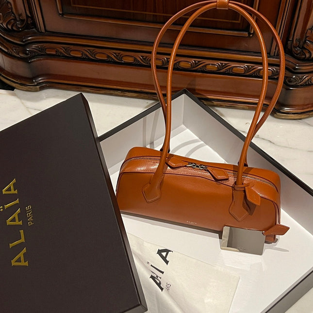 LE TECKEL MEDIUM BAG 33 IN BRONZE ORANGE GOATSKIN
