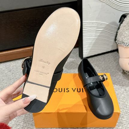 MARY JANE SHOES IN BLACK SHEEPSKIN