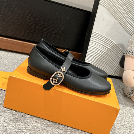 MARY JANE SHOES IN BLACK SHEEPSKIN