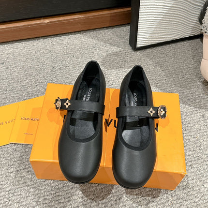 MARY JANE SHOES IN BLACK SHEEPSKIN