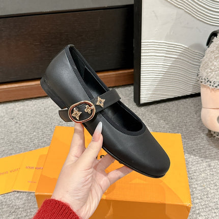 MARY JANE SHOES IN BLACK SHEEPSKIN